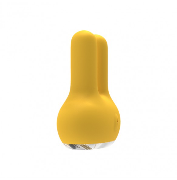 HK LETEN - Rabbit-Shaped Double Shock Vibrating Egg (Chargeable - Yellow)